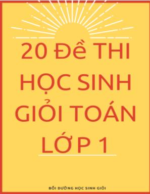 20 đề thi học sinh giỏi môn Toán Lớp 1